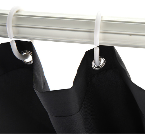 Cortina De Ducha Impermeable De 180 X 180 Cm, Color Negro, P