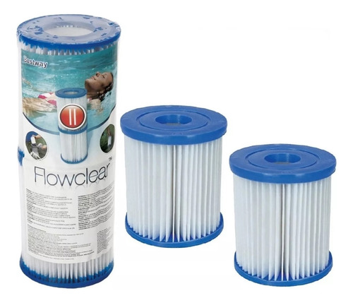 Filtro Para Piscina Bestway Tipo Ii X 2 Unidades