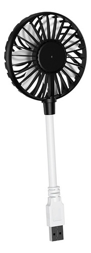 Ventilador Usb Portátil Con Cuello Negro 28x8x2,8cm