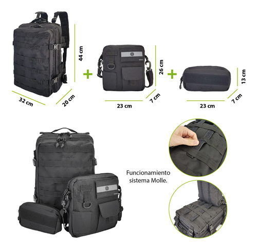 Mochila Kossok Rappel - Gran Capacidad - Viajes - Reforzada