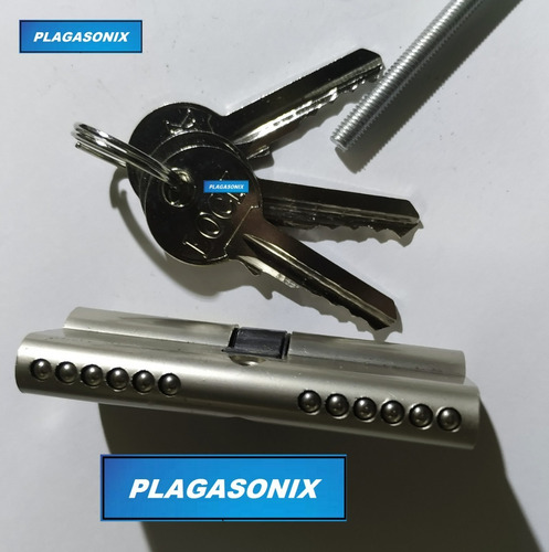 Imagen 5 de 10 de Cilindro Europerfil 70mm Simetrico 35/35 Leva 3 Llaves Yale