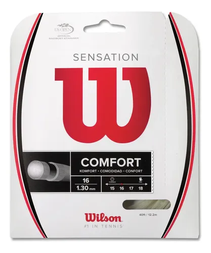 Corda Wilson Sensation Comfort 16 1.30mm - Cartela Lacrada Cor Branco Espessura 1.3 Mm