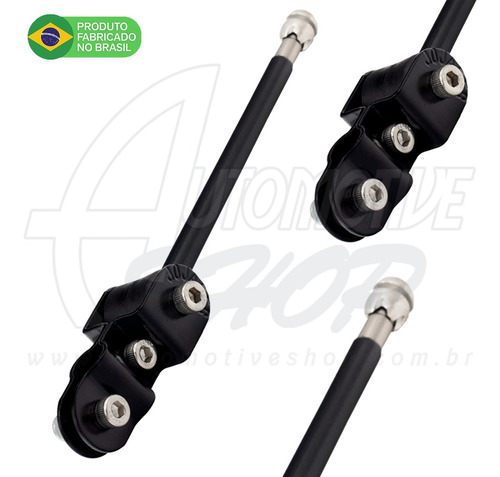 Antena Corta Pipa Moto Retrátil Retrovisor Inox 12 Pt Hrp5