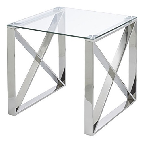 Mesa Lateral Cross - Plata Këssa Muebles