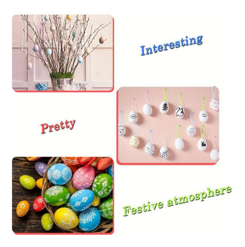 12x Huevos De Pascua Sin Pintar Diy, Rellenos De Cestas 6cm