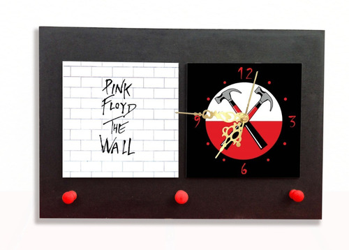 Reloj De Pared Con Portallaves Rock  Pink Floyd