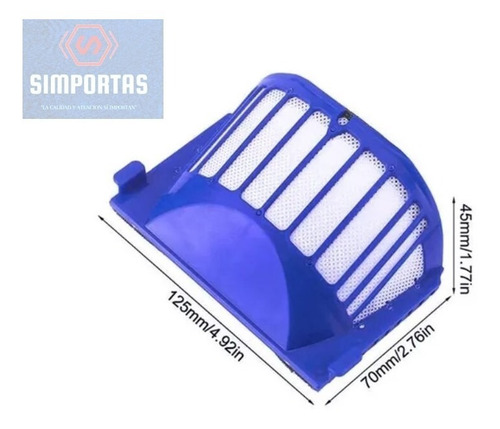 Imagen 2 de 5 de Filtro De Repuesto Para Roomba Modelos 600´s Santiago