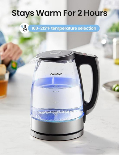 Chaleira De Vidro Comfee 1.7l E Caldeira De Água - Control