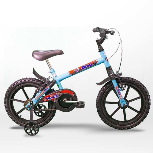 Bicicleta Tk3 Track Dino Infantil Aro 16 Cor Azul/Vermelho Tamanho do quadro 10