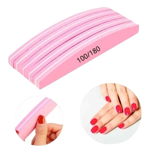 Lima Buffer Sponge 100/180 Uñas Esculpidas O Gelificadas