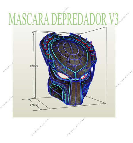 Mascara Depredador Papercraft  V3