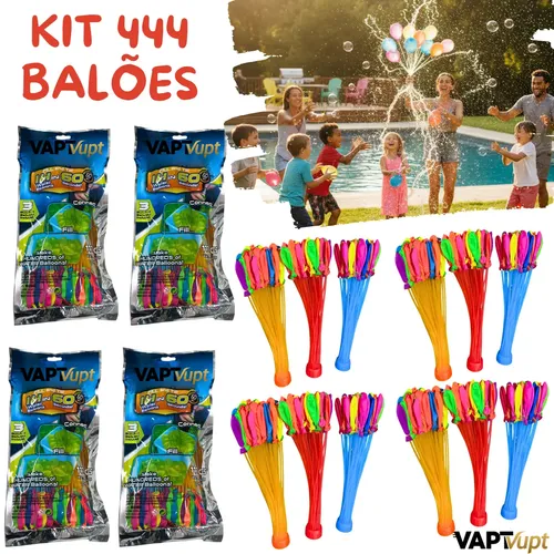 444 Unidades Bexiga De Água Water Ballons Brincadeiras De Verão Vapt Vupt