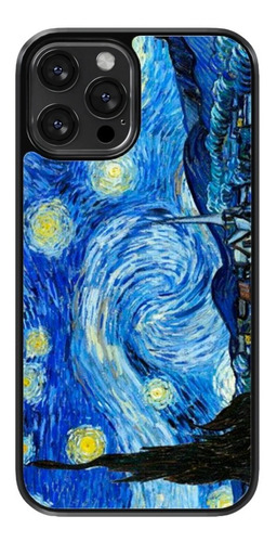 Funda Para Celular Noche Estrellada Arte Pintura Azul Moda