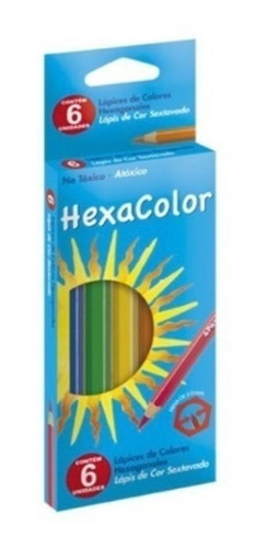 Pinturitas Pax Hexacolor X6 Lapices Colores Corto Jardin