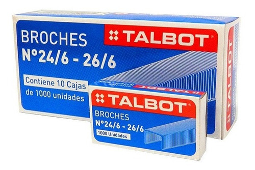 Broches Talbot N°24/6 26/6 X1000 U. X 10 Cajitas  
