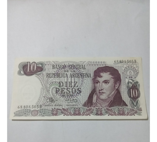 Billete Argentina 10 Pesos Ley 18188 B 68.808.505