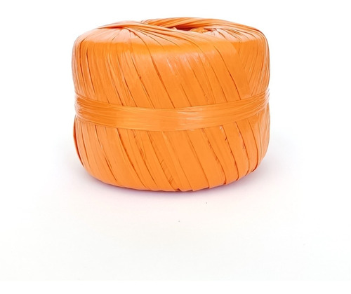 Rafia Decorativa Color Naranja Mandarina Con 178m 100g 5mm