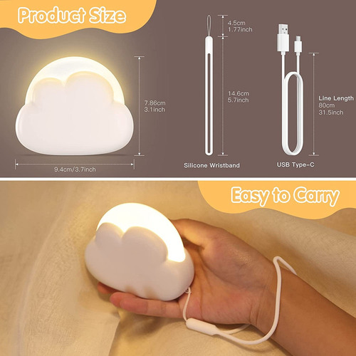 G Luz Nocturna Recargable Para Bebés, Luz Nocturna Para