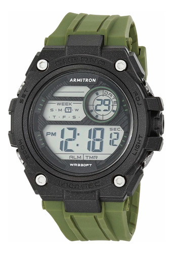 Reloj Hombre Armitron 40-8470dgn Cuarzo Pulso Verde En