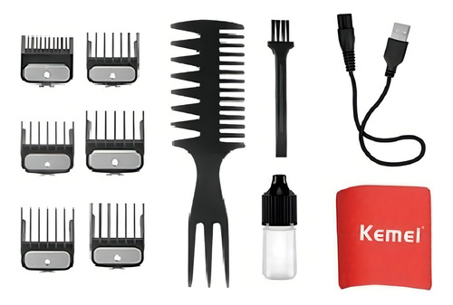 Máquina Profissional Kemei KM-NG208 Clipper Cabelo Transparente 110V/220V