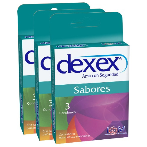 Condones Dexex Sabores 3 Unidades Producto De Icom