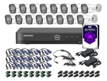 Comprar Kit Seguridad Hikvision Dvr 16ch + 16 Camaras 2mp Color Vu