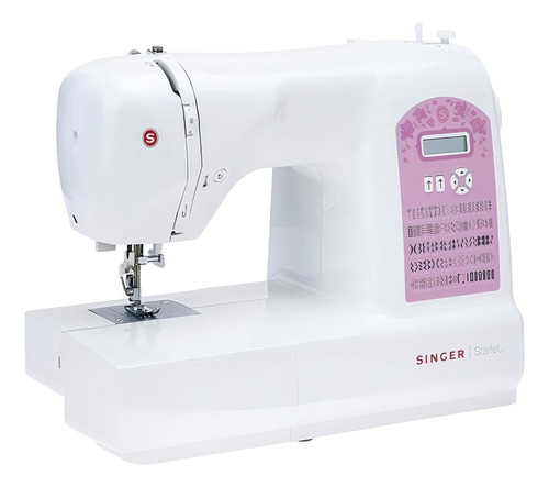 Máquina de coser recta Singer Starlet 6699 portable color blanco/rosa 220V