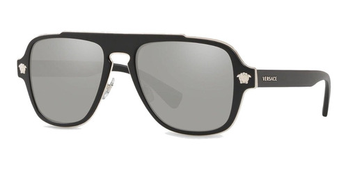 Lentes De Sol Versace Ve2199 1000/6g Gris Espejo D Caballero