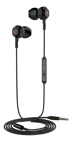 Imagen 1 de 3 de Audífonos in-ear gamer Langsdom G100X black