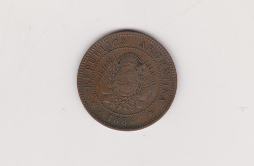 Moneda Argentina 1 Centavo Año 1884 Muy Buena +