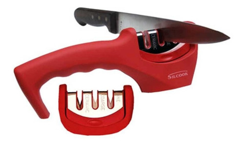 Afilador De Cuchillos Ceramica Y Acero Silcook Profesional