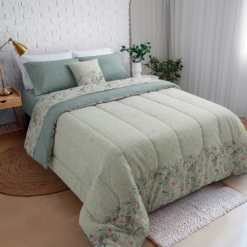 Acolchado Estampado Línea Plus 132 Hilos - 2 1/2 Plazas Callie