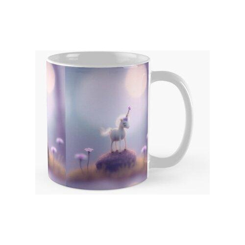 Taza Un Pequeño Unicornio Lindo En Un Lugar Tranquilo Calida