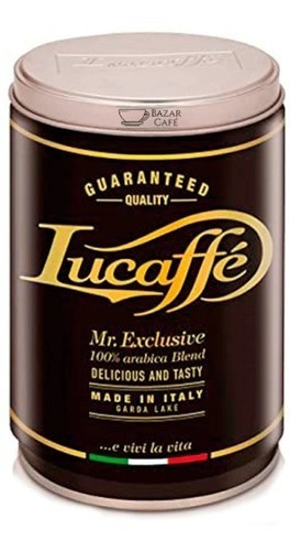 Café Lucaffe Tarro Negro Mr. Exclusive 250gr Grano Molido