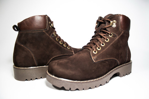 Botas Cuero Calzado Hombre Deporte Hidrofugado - Miel 