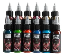 Comprar Set Tintas Tattoo Solid Ink 12 Botellas De 1oz - Variantes