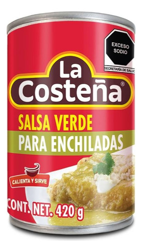 6 Pza Salsa Verde La Costeña Para Enchiladas 420 G