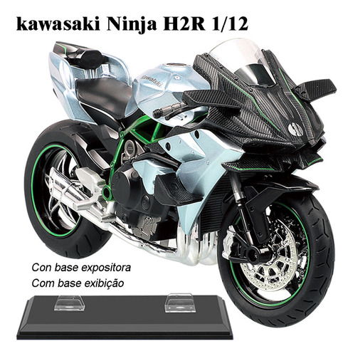 Kawasaki Ninja H2r Miniatura Metal Moto Con Luces Y Soni [u]