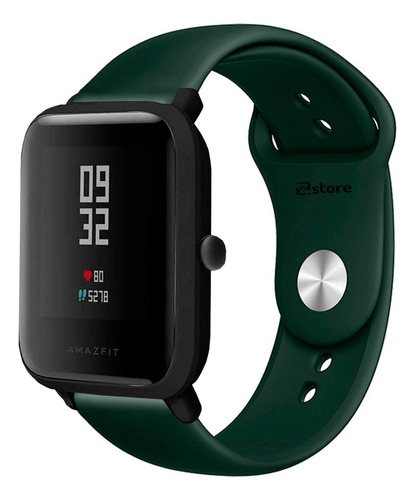 Correa Compatible Con Amazfit Bip Verde Oscuro Broche 20m