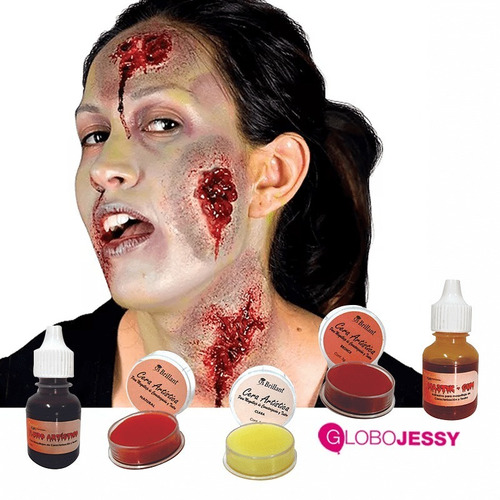 Set De Maquillaje Caracterización Para Halloween, Teatro Etc
