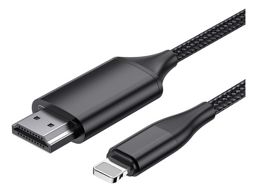 Cable Hdmi Para iPhone De 6.6 Pies, Conector Adaptador De Ca