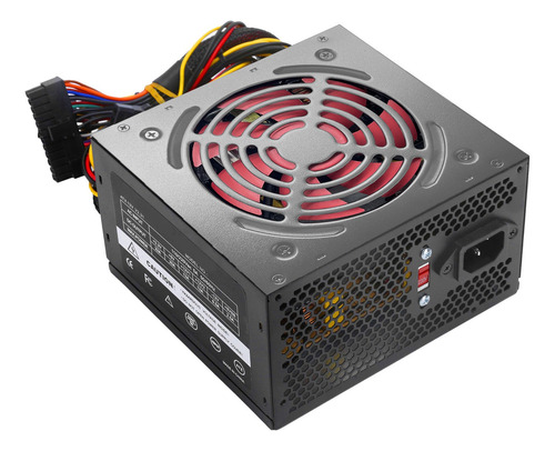 Fonte Atx 500w Real Nyper N500 Fan Vermelho Gamer Silenciosa