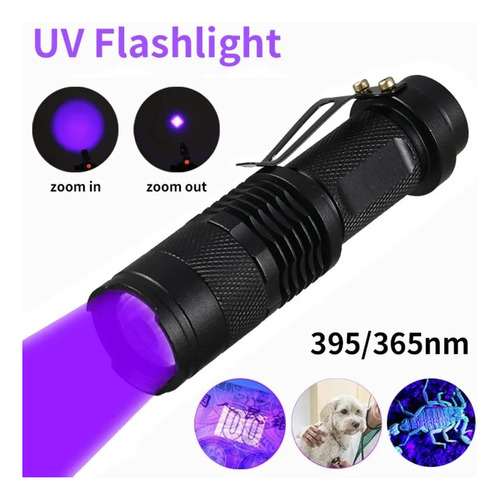 Lámpara Led Uv Ultravioleta 395nm Linterna Táctica Billetes