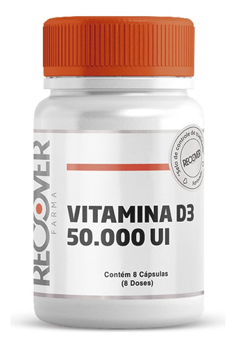 Vitamina D3 50.000ui - 8 Cápsulas (8 Doses) Sabor Natural