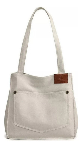 Bolso Vintage De Lona De Gran Capacidad Para Mujer