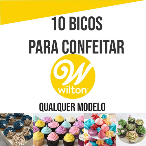 10 Bicos Wilton De Confeitar Bolos Original  Profissional