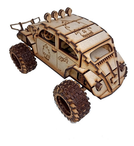 Rompecabezas 3d Madera Vw Sedán Monster Bug