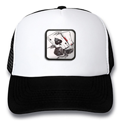 Gorra Gorro Trucker Poker Casino Cartas Madera Dado Pok11