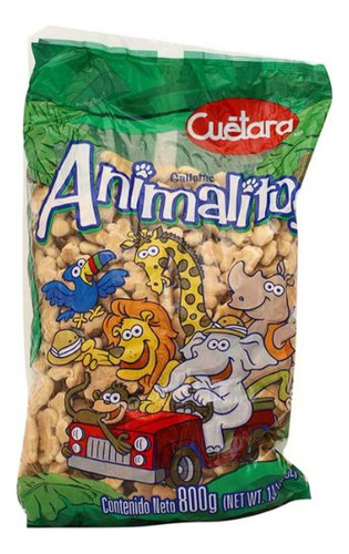 2 Pzs Cuetara Galletas Animalitos 800gr