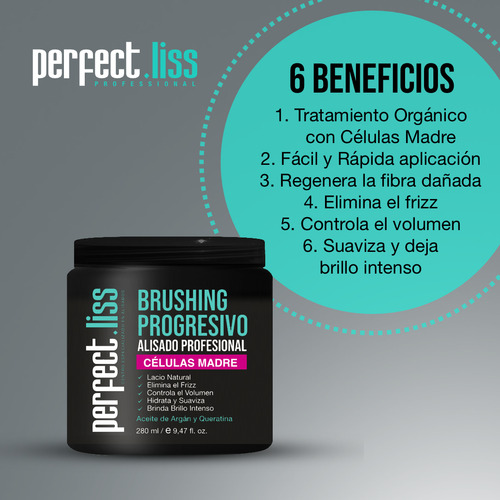Alisado Células Madre Perfectliss + Shampoo + Acondicionador